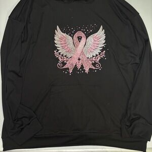 Women's Black and Pink Winged Ribbon Sweater